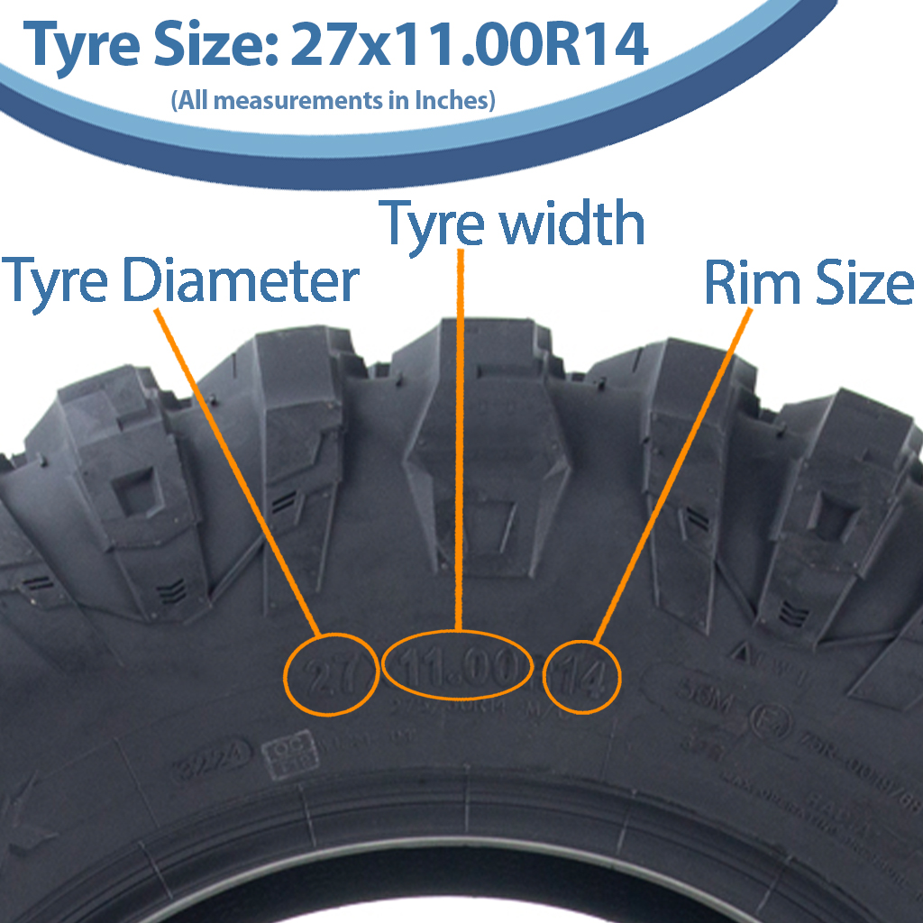 27x11.00R14 (275/60R14) 8ply OBOR Terrarex Tyre TL, 18psi, 56M, 224kg size with text