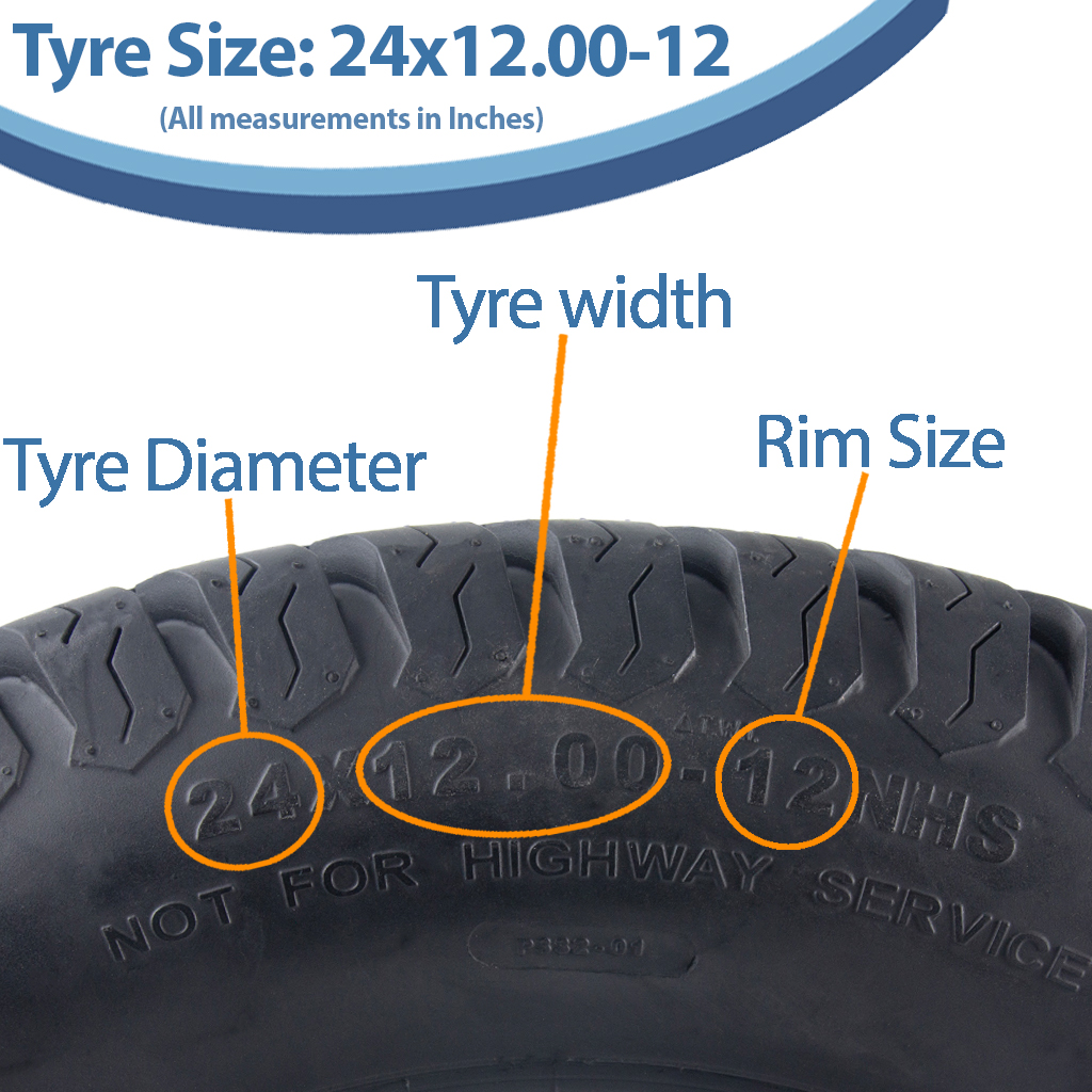 24x12.00-12 8pr Journey P332 grass tyre size with text