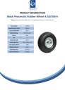 4.10/3.50x4 4ply steel pneumatic wheel 16mm bearing 54mm offset hub 150kg - Spec sheet