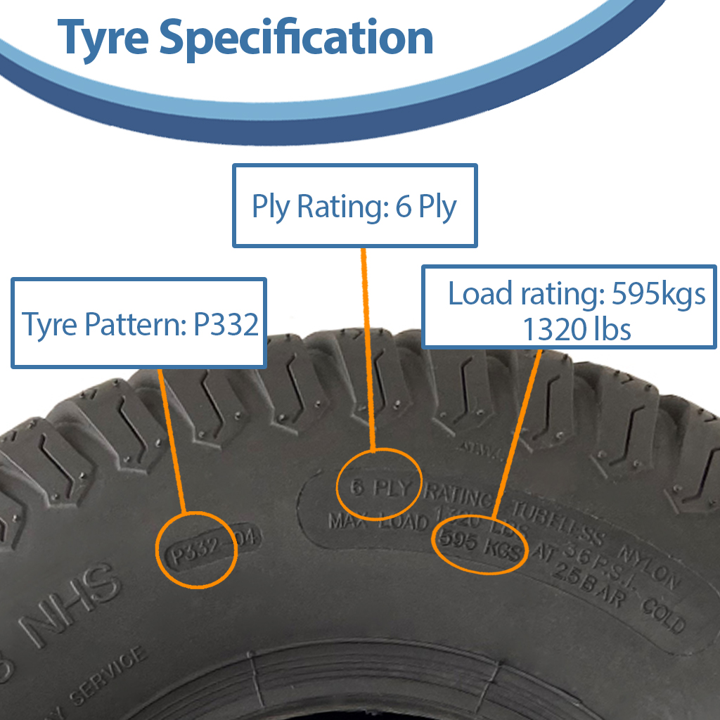 18x9.50-8 6pr Journey P332 grass tyre specification