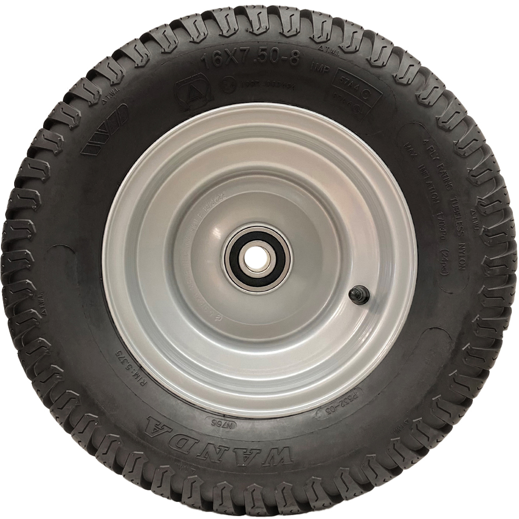 16x7.50-8 4ply P332 GRASS on 25BB RIM side view