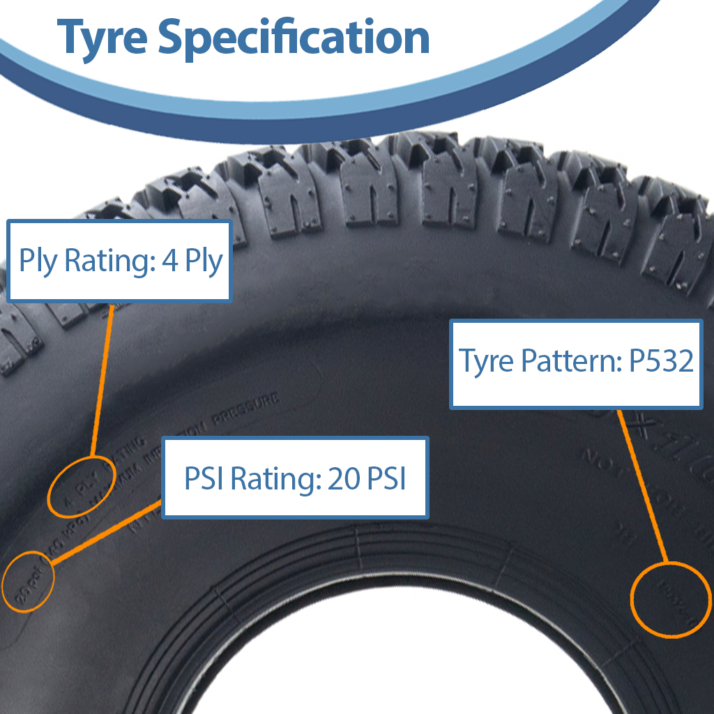 22.5x10.00-8 4pr Journey P532 grass tyre specification