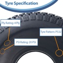22.5x10.00-8 4pr Journey P532 grass tyre specification
