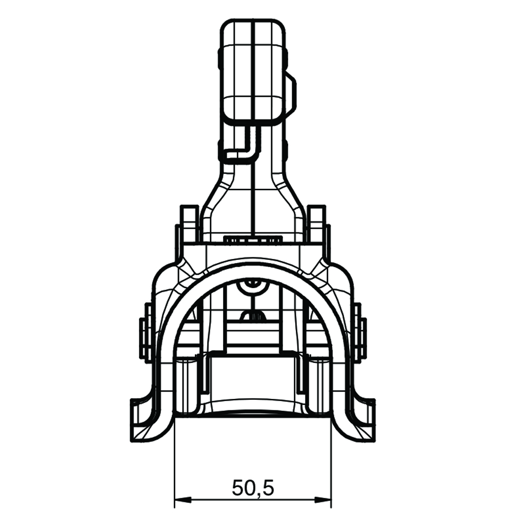 SPP 2300kg Pressed steel hitch & adaptors for 35/40/45/50mm round drawbar