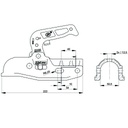 SPP 3000kg Cast steel hitch & adaptors for 35/40/45/50mm round drawbar