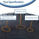 27x10.50-15 4pr Journey P332A grass tyre Specification