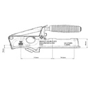 D201 Bradley 2 bolt cast hitch 2750kg capacity Drawing with Dimensions