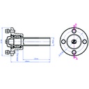 Hub & Stub axle 4/4" M10 STUD  40x40mm High speed