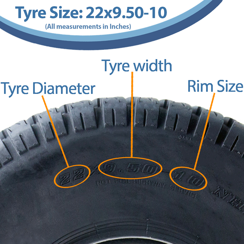 22x9.50-10 4pr Journey P532 grass tyre size with text