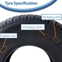 22x9.50-10 4pr Journey P532 grass tyre specification