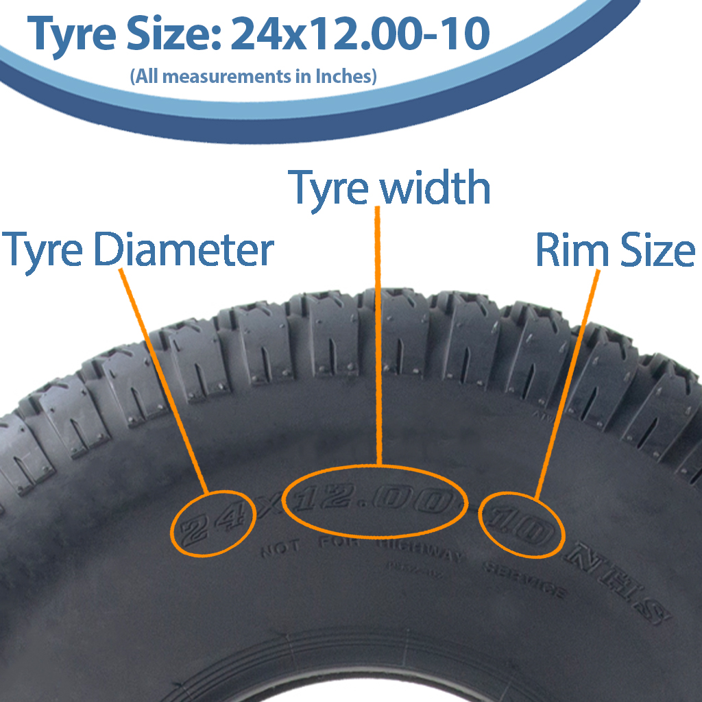 24x12.00-10 (305/60-10) 4pr Journey P532 grass tyre size with text