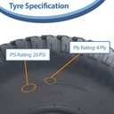 24x12.00-10 (305/60-10) 4pr Journey P532 grass tyre specification