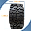 25x10.00R12 (255/65R12) 8ply OBOR Antelope ATV Tyre TL, 24psi, 73N, 365kg pattern with dimensions