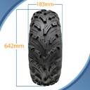 25x8.00-12 (205/80-12) 4ply OBOR Pinacle Tyre TL, 10psi, 61K, 257kg Pattern with dimensions