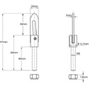 SMALL BOLT ON ANTILUCE (M8x40) Drawing with Dimensions