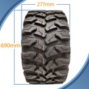 27x11.00R14 (275/60R14) 8ply OBOR Outslope Tyre TL, 24psi, 79J, 437kg pattern with dimensions