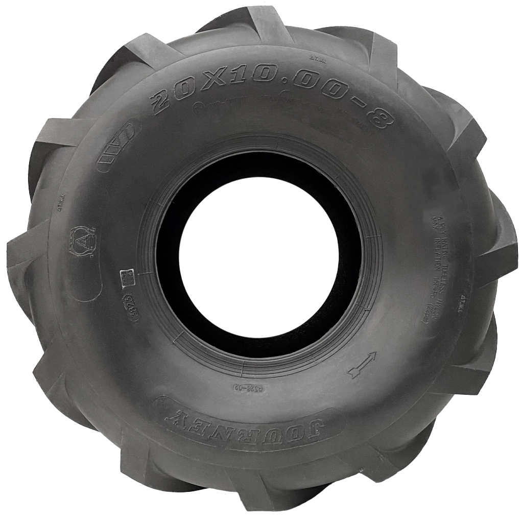 20x10.00-8 4pr Journey P328 Open centre tyre side view