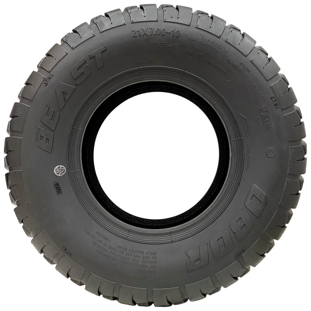 21x7.00-10 (175/75-10) 6ply OBOR Beast Tyre side view