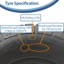 21x7.00-10 (175/75-10) 6ply OBOR Beast Tyre specification