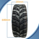 25x8.00-12 (205/80-12) 6ply OBOR Beast Tyre pattern with dimensions