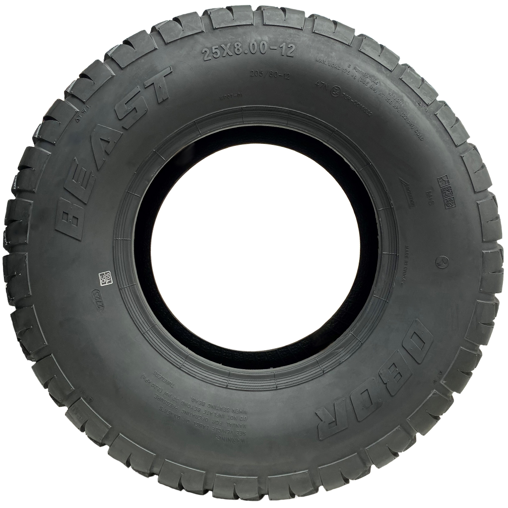 25x8.00-12 (205/80-12) 6ply OBOR Beast Tyre side view