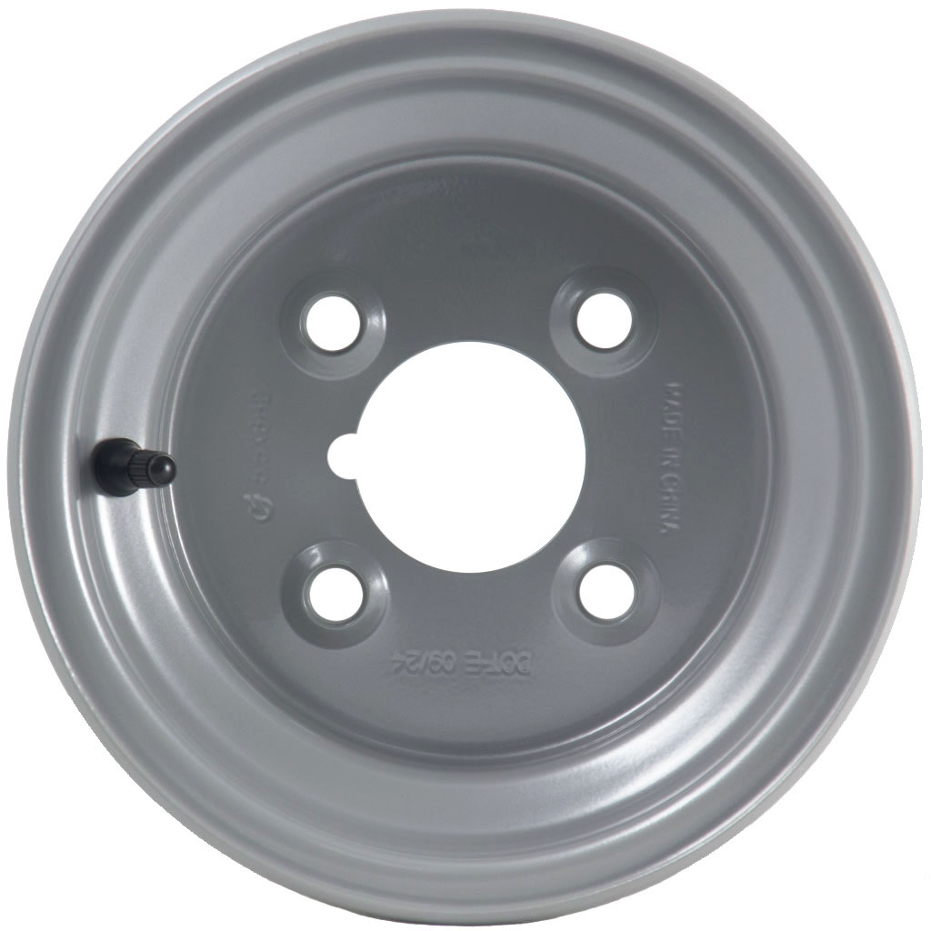 5.50x8" 4/101.6/67 silver wheel rim front view