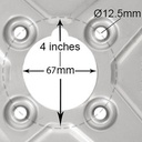 Rim centre with dimensions