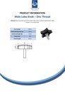 M8x50 thermoplastic lobe knob (Zinc thread) - Spec sheet
