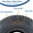 18x6.50-8 4pr Journey P332 Grass tyre size with text