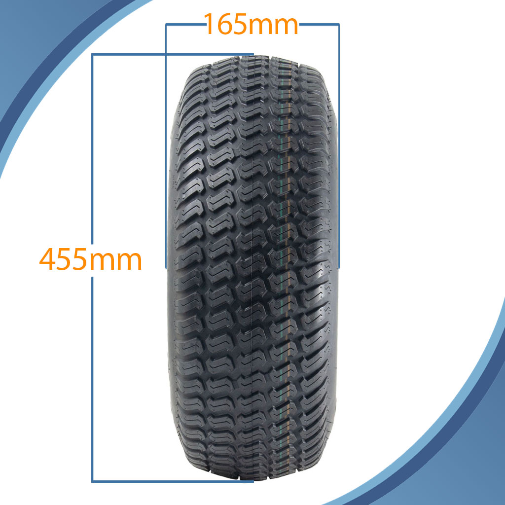 18x6.50-8 4pr Journey P332 Grass tyre on 4/4" rim pattern with dimensions