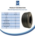18x6.50-8 4pr Journey P332 Grass tyre on 4/4" rim spec sheet