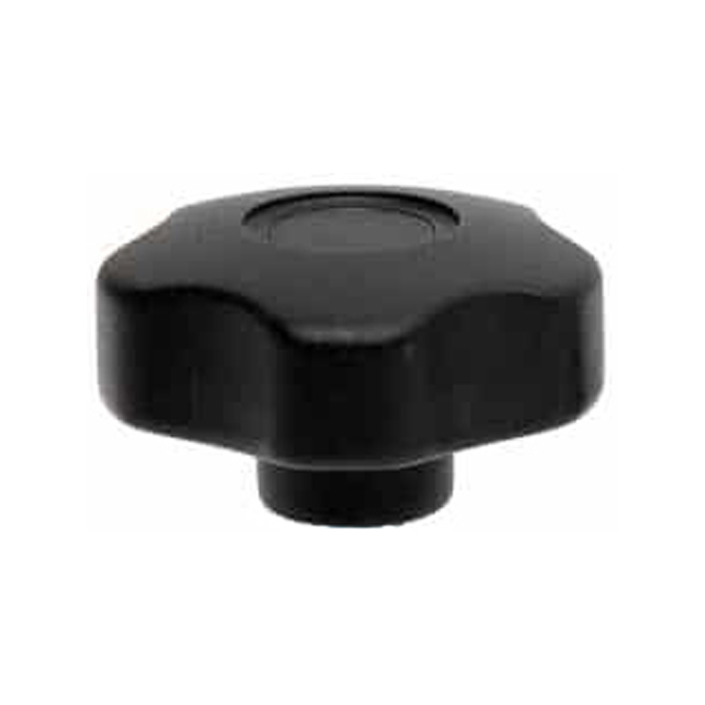 M12 female thermoplastic lobe knob (zinc insert) - Photo (standing)