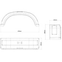 10" wide mudguard (for 20.5x8.00-10) ALKO (each) drawing with dimensions