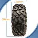 27x9.00-12 (225/80-12) 8ply OBOR Cypress Tyre pattern with dimensions