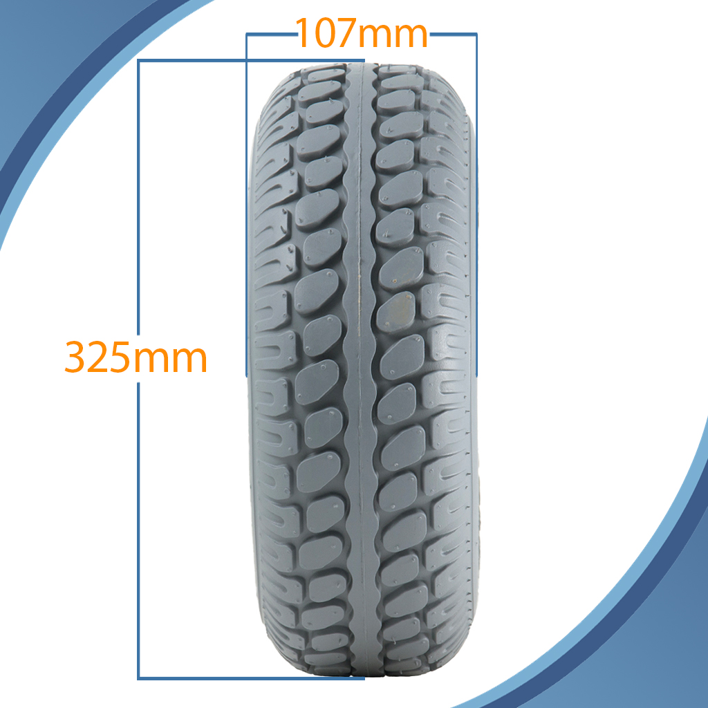 330x100 (4.00x5) 4pr Journey P525 grey non-marking tyre pattern with dimensions