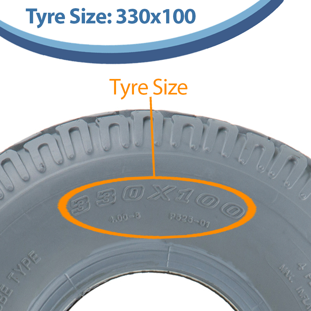 330x100 (4.00x5) 4pr Journey P525 grey non-marking tyre size