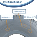 330x100 (4.00x5) 4pr Journey P525 grey non-marking tyre Specification