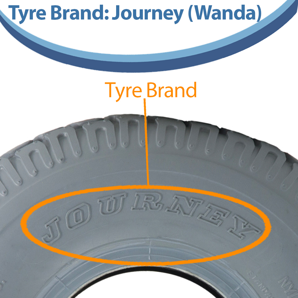 330x100 (4.00x5) 4pr Journey P525 grey non-marking tyre Brand