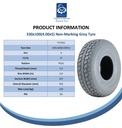 330x100 (4.00x5) 4pr Journey P525 grey non-marking tyre Spec Sheet