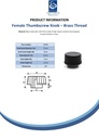 M4 female thermoplastic thumbscrew knob - Spec sheet