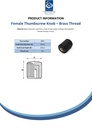 M6 female thermoplastic thumbscrew knob - Spec sheet