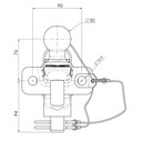 [185002015] Dixon Bate 3500kg Ball & Pin jaw coupling - 2 bolt Spec Drawing 01