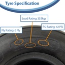 16x6.50-8 6pr Journey P508 rib tyre specification