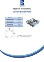 Double swivel plate 57x57mm 50kg - Spec sheet