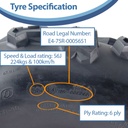 25x12.00-10 6pr Journey Longhorn P3128 ATV tyre specification