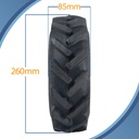3.00x4 open centre tyre pattern with dimensions