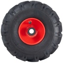 3.00x4 open centre tyre on steel 20mm RB rim side view
