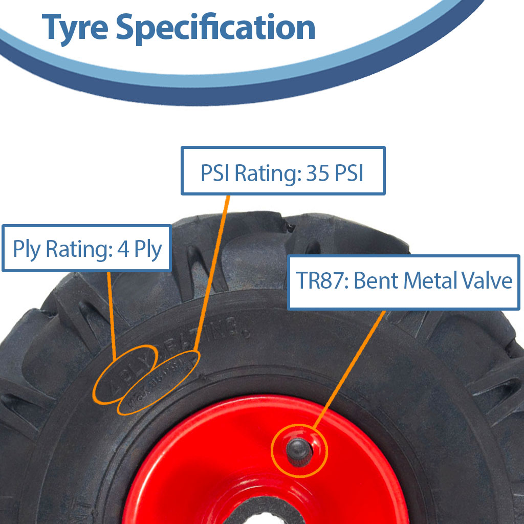 3.00x4 open centre tyre specification