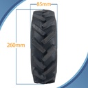 3.00x4 4ply Budget open centre tyre pattern with dimensions