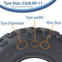 23x8.00-11 6pr Journey Longhorn P3128 ATV tyre size with text